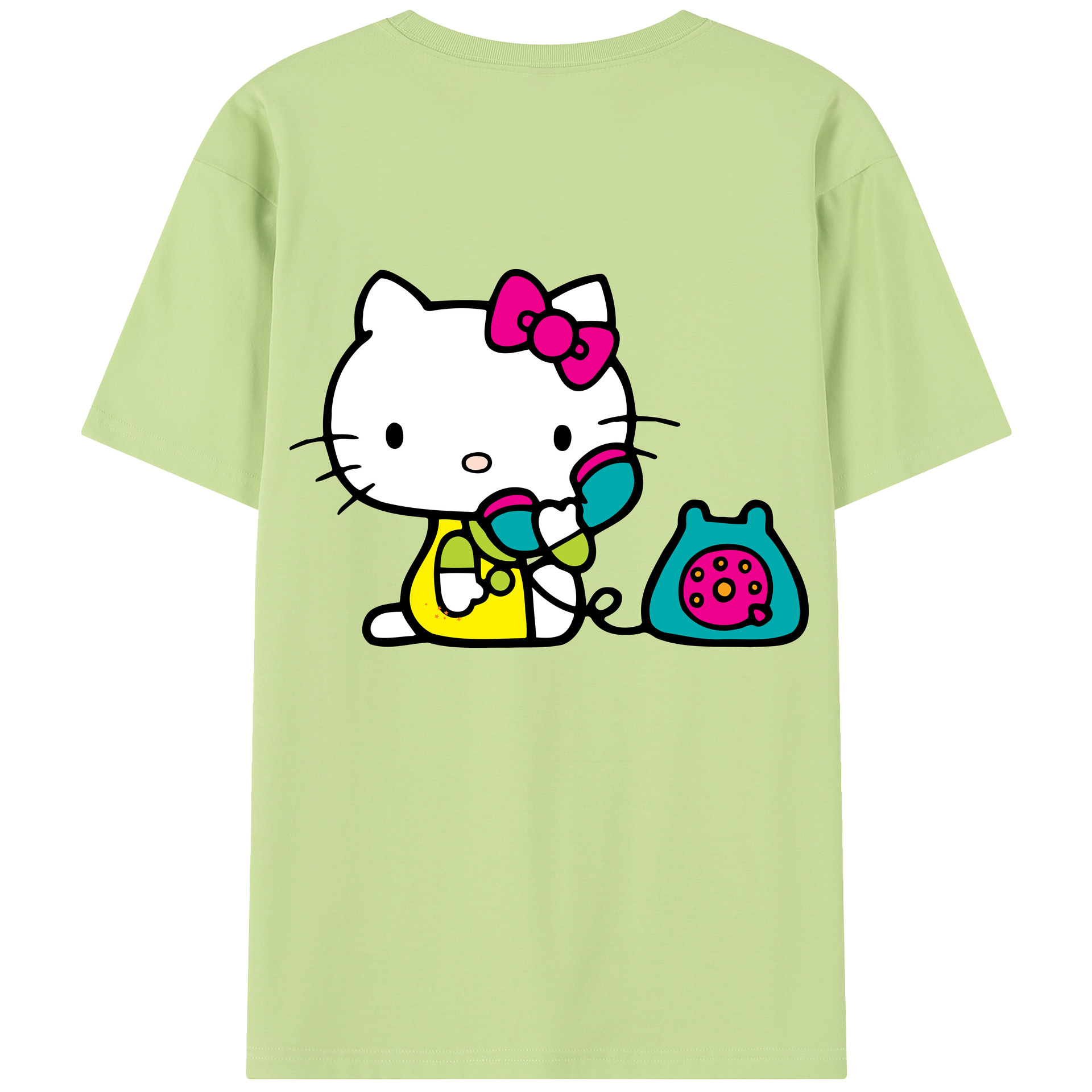 （画像用） Hello Kitty ハローキティ 綿100％半袖Tシャツ（背面プリント）